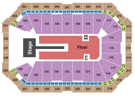 Dickies Arena Florence + The Machine Seating Chart